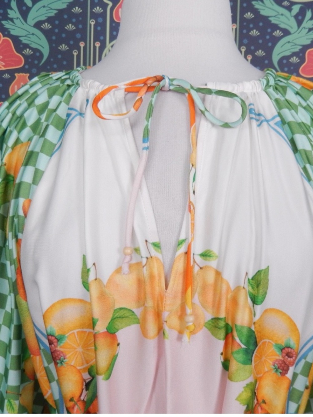 Antonio Melani Raffaella Fruit Print Resort Long Sleeve A-Line Mini Dress - Picture 5 of 9